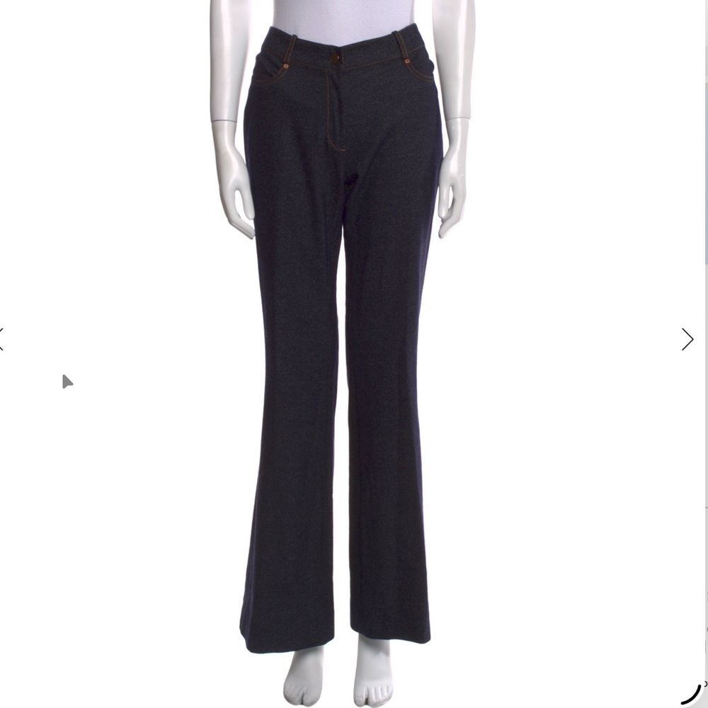 Celine VTG Wool 5 pocket style pant, drk blue/grey, size 40 (us8), EUC